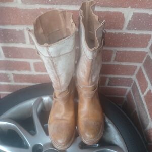 Bed stu Calf High Distressed Leather Women Boots 9.5